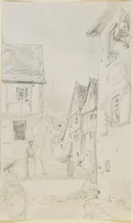 Eine Straßenszene, 1858